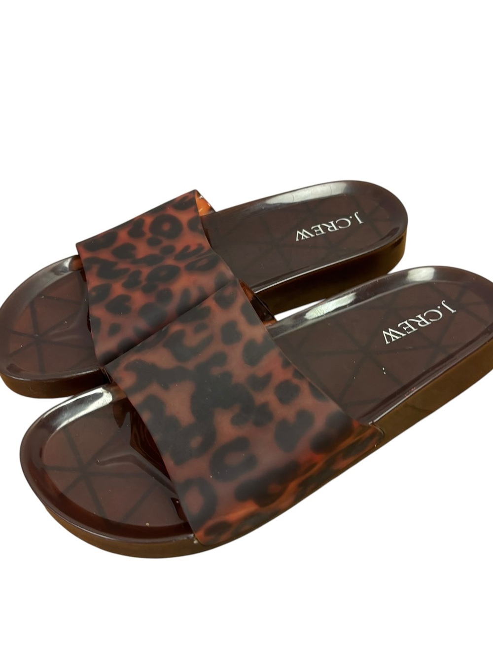 J crew Tortoise pool slides jelly Sandals women’s size US 6 EU 37